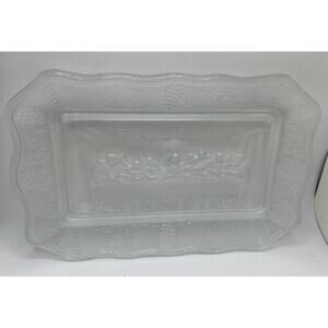 Last Supper Clear Frosted Glass Plate 7" X 10”